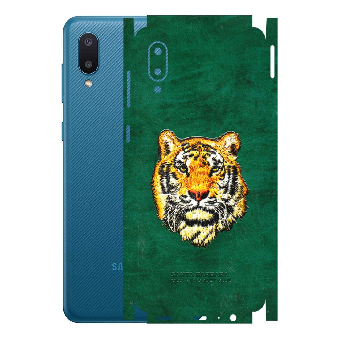 Samsung M/F/Note/Flip and C Phone Skins (All Models) - Leather Feel Tiger - 3D Embossed Finish (L-111) Samsung Galaxy M02