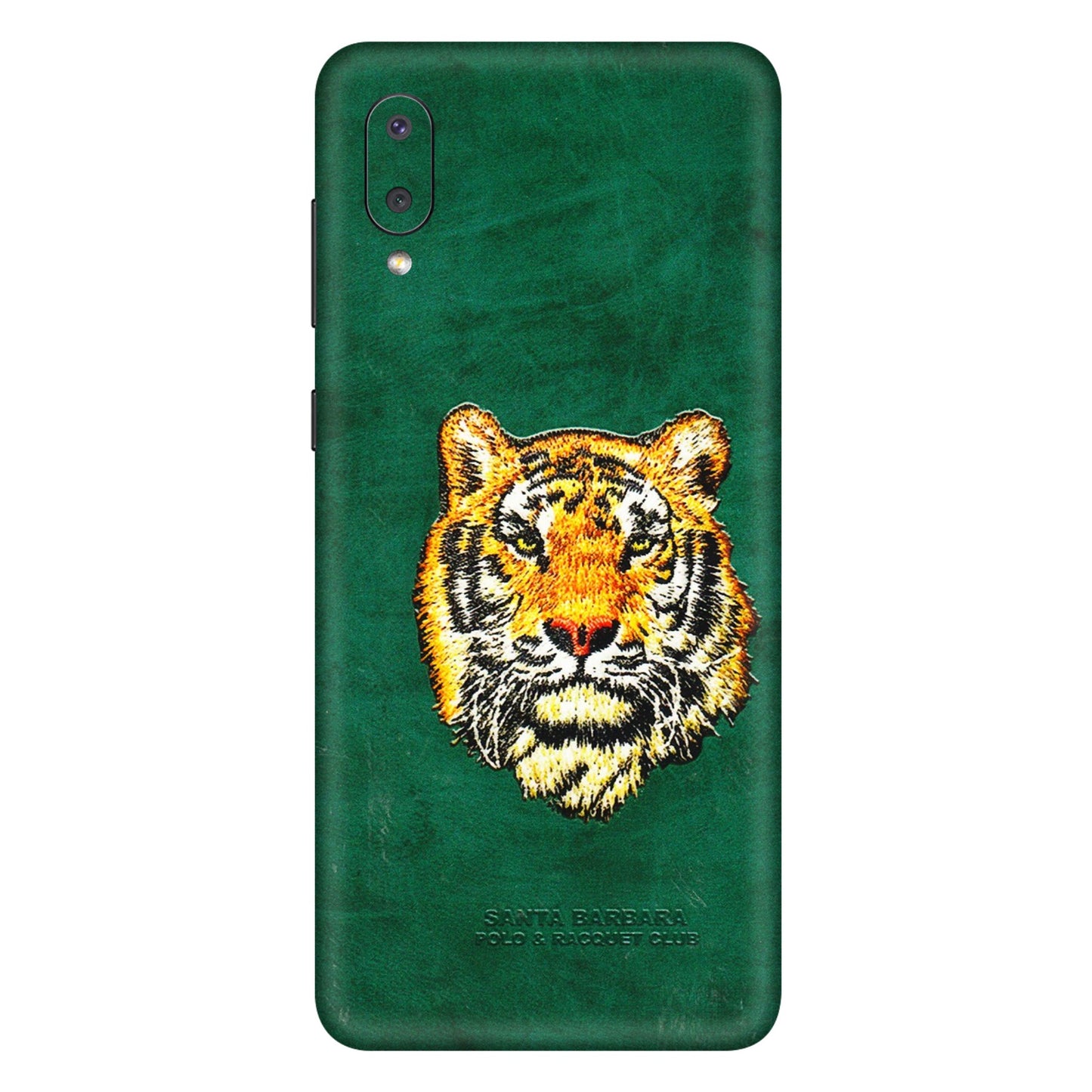 Samsung M/F/Note/Flip and C Phone Skins (All Models) - Leather Feel Tiger - 3D Embossed Finish (L-111) Samsung Galaxy M02