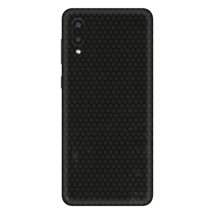 Samsung M/F/Note/Flip and C Phone Skins (All Models) - Black honeycomb - 3D Embossed Finish (L-114) Samsung Galaxy M02