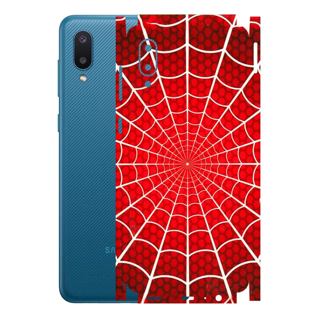 Samsung M/F/Note/Flip and C Phone Skins (All Models) - Classic Spidey Web - 3D Embossed Finish (L-115) Samsung Galaxy M02