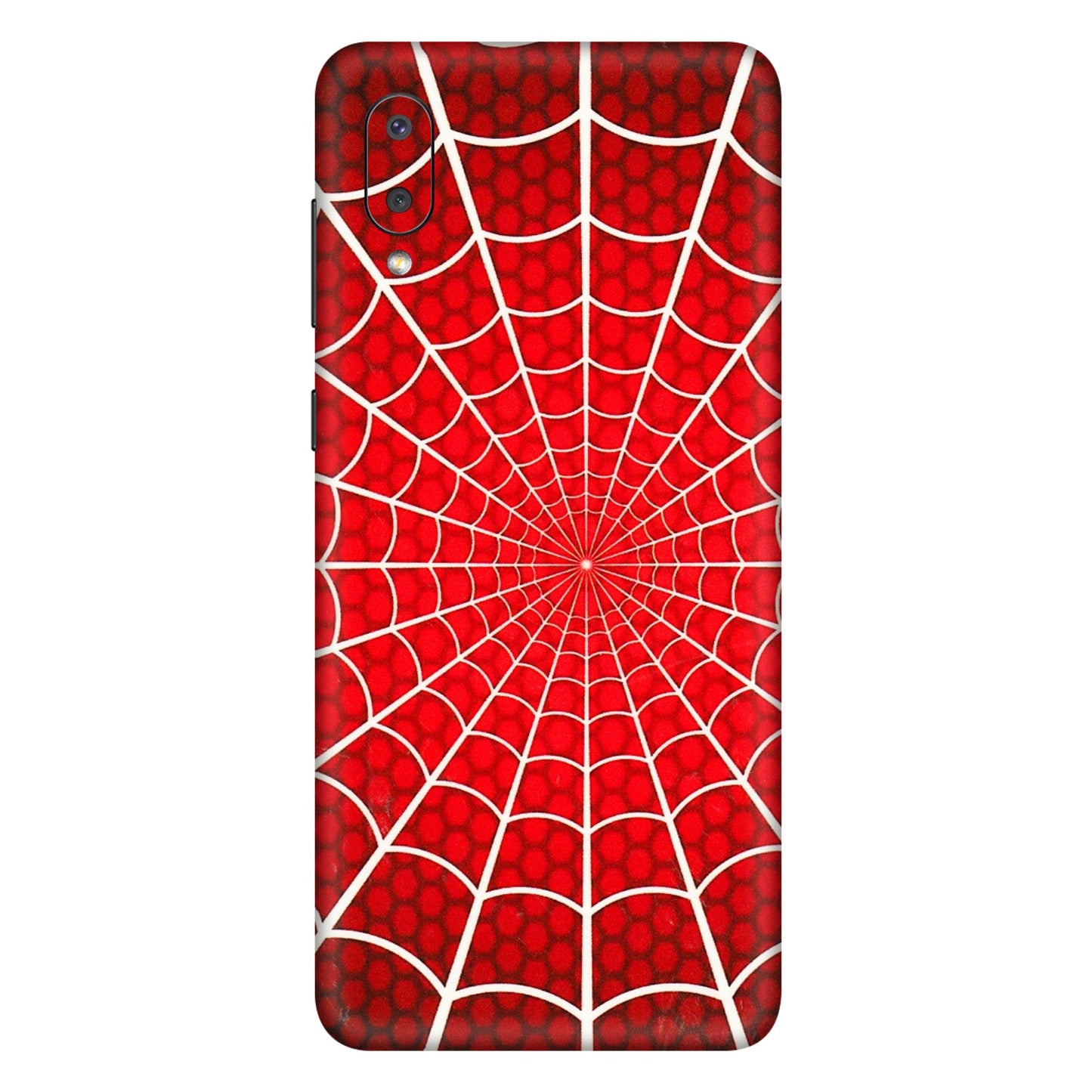 Samsung M/F/Note/Flip and C Phone Skins (All Models) - Classic Spidey Web - 3D Embossed Finish (L-115) Samsung Galaxy M02