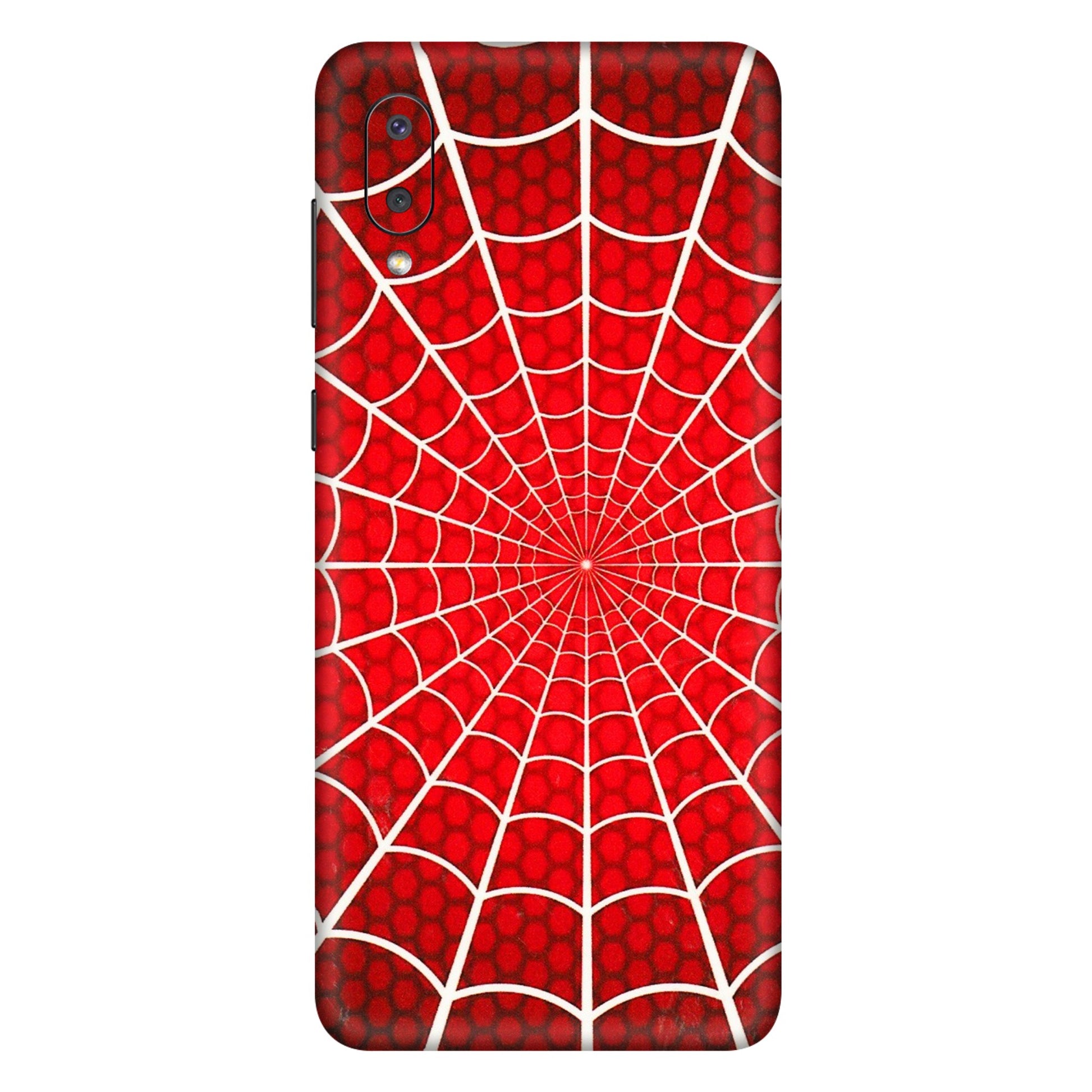 Samsung M/F/Note/Flip and C Phone Skins (All Models) - Classic Spidey Web - 3D Embossed Finish (L-115) Samsung Galaxy M02