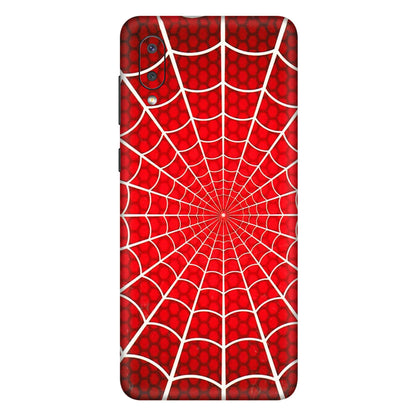 Samsung M/F/Note/Flip and C Phone Skins (All Models) - Classic Spidey Web - 3D Embossed Finish (L-115) Samsung Galaxy M02