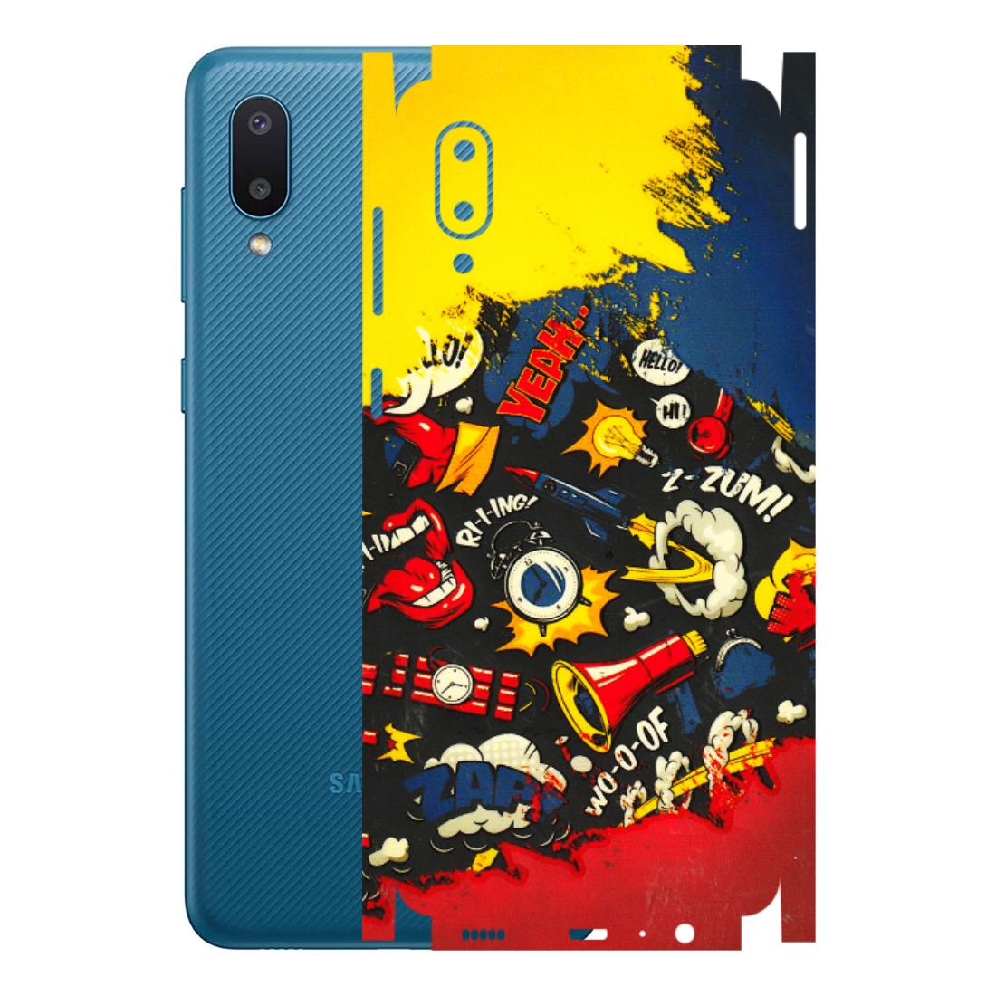 Samsung M/F/Note/Flip and C Phone Skins (All Models) - Pacific Doodle Art - 3D Embossed Finish (L-120) Samsung Galaxy M02