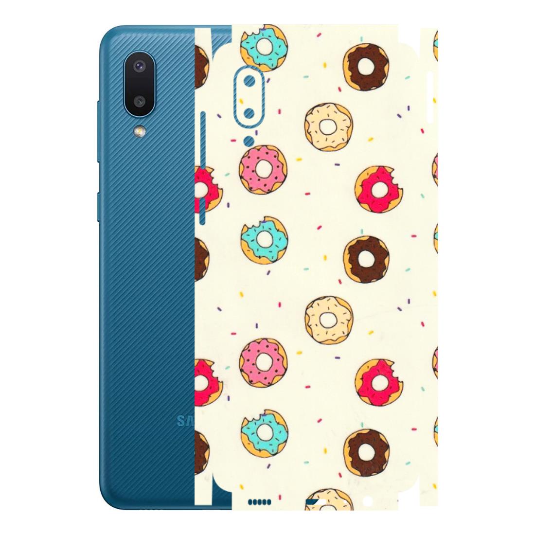 Samsung M/F/Note/Flip and C Phone Skins (All Models) - Mini Donuts Doodle Art - 3D Embossed Finish (L-122) Samsung Galaxy M02