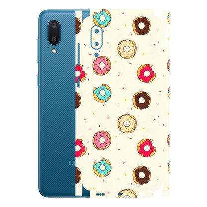 Samsung M/F/Note/Flip and C Phone Skins (All Models) - Mini Donuts Doodle Art - 3D Embossed Finish (L-122) Samsung Galaxy M02