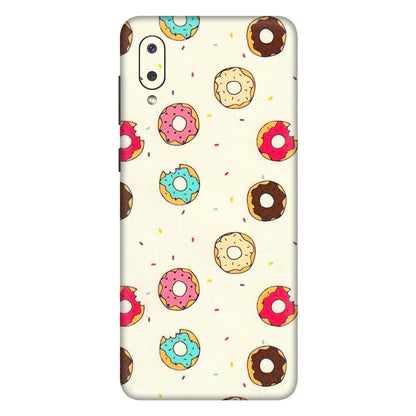 Samsung M/F/Note/Flip and C Phone Skins (All Models) - Mini Donuts Doodle Art - 3D Embossed Finish (L-122) Samsung Galaxy M02
