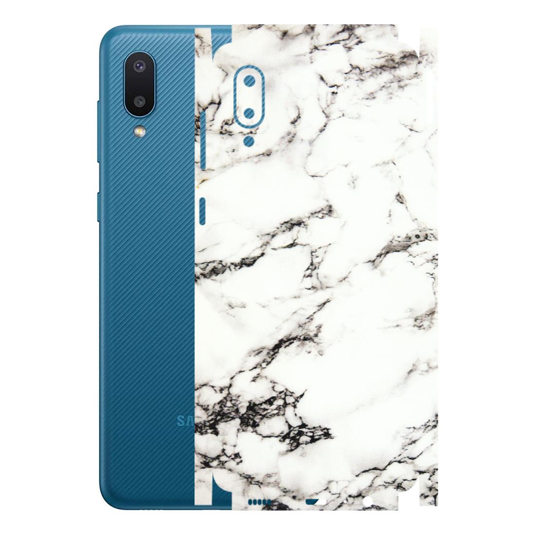 Samsung M/F/Note/Flip and C Phone Skins (All Models) - Black and White Marble Texture - 3D Embossed Finish (L-124) Samsung Galaxy M02