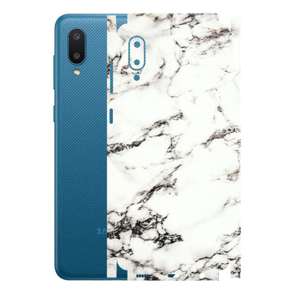 Samsung M/F/Note/Flip and C Phone Skins (All Models) - Black and White Marble Texture - 3D Embossed Finish (L-124) Samsung Galaxy M02