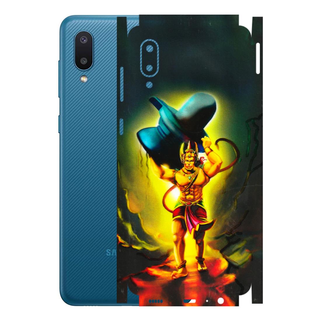 Samsung M/F/Note/Flip and C Phone Skins (All Models) - Hanuman Ji - 3D Embossed Finish (L-128) Samsung Galaxy M02