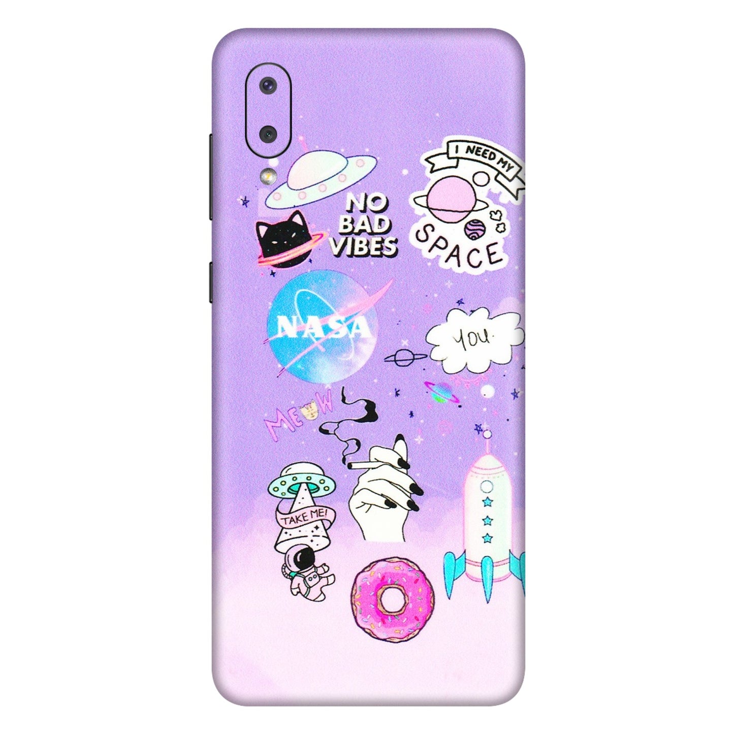 Samsung M/F/Note/Flip and C Phone Skins (All Models) - I Need My Nasa Skin - 3D Embossed Finish (L-149) Samsung Galaxy M02