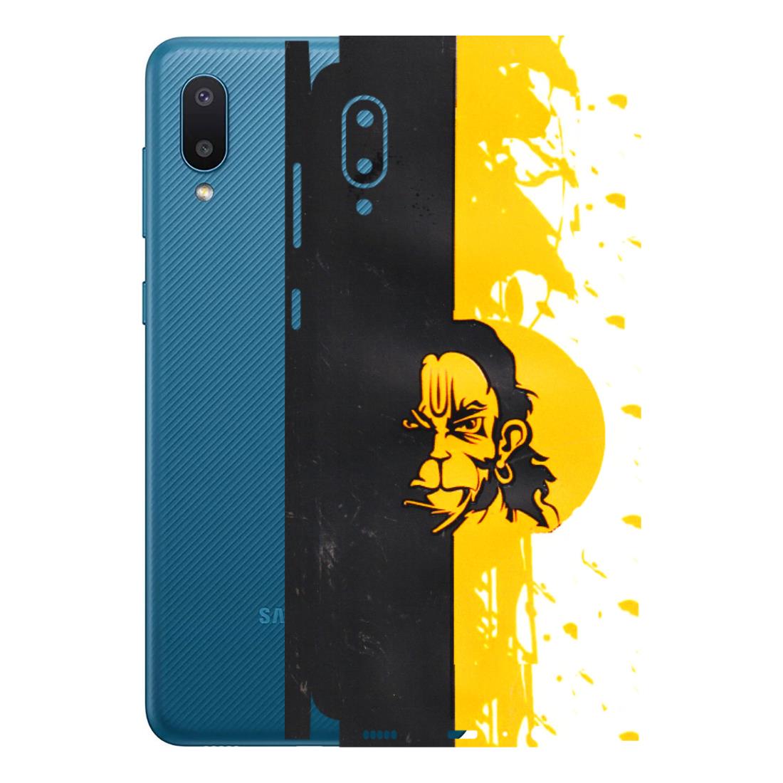 Samsung M/F/Note/Flip and C Phone Skins (All Models) - Bajrangbali - 3D Embossed Finish (L-151) Samsung Galaxy M02