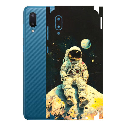 Samsung M/F/Note/Flip and C Phone Skins (All Models) - Astronaut in Space - 3D Embossed Finish (L-16) Samsung Galaxy M02