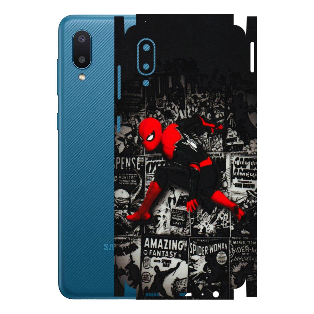 Samsung M/F/Note/Flip and C Phone Skins (All Models) - SpiderMan New - 3D Embossed Finish (L-162) Samsung Galaxy M02