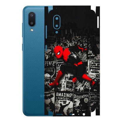 Samsung M/F/Note/Flip and C Phone Skins (All Models) - SpiderMan New - 3D Embossed Finish (L-162) Samsung Galaxy M02
