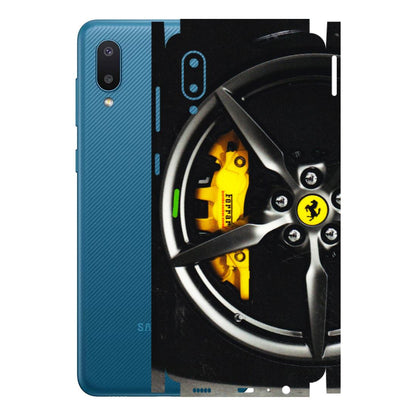 Samsung M/F/Note/Flip and C Phone Skins (All Models) - Ferrari Wheel Alloy - 3D Embossed Finish (L-173) Samsung Galaxy M02