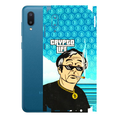 Samsung M/F/Note/Flip and C Phone Skins (All Models) - Crypto Thug Life - 3D Embossed Finish (L-179) Samsung Galaxy M02