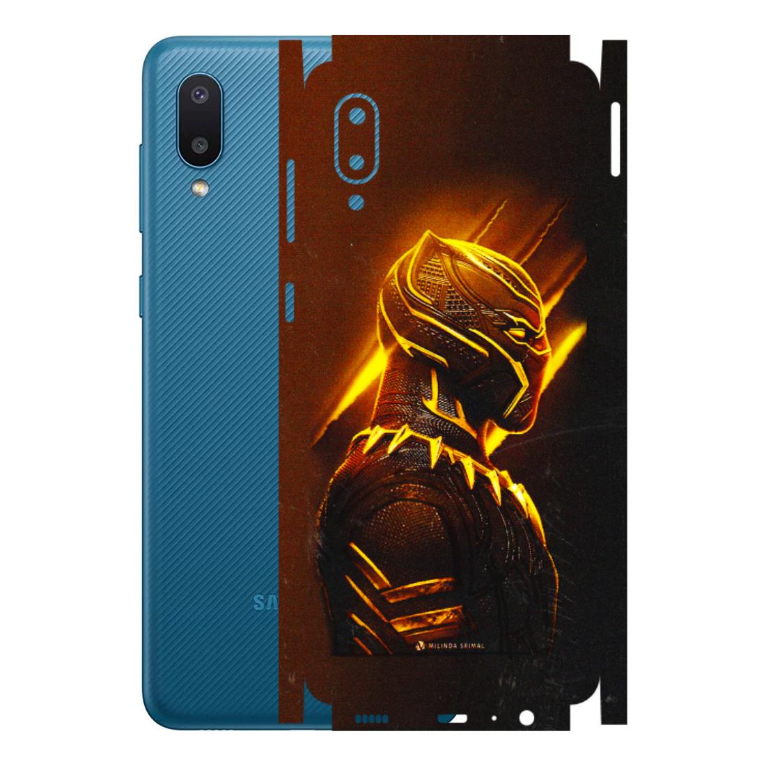 Samsung M/F/Note/Flip and C Phone Skins (All Models) - Gold Black Panther - 3D Embossed Finish (L-181) Samsung Galaxy M02