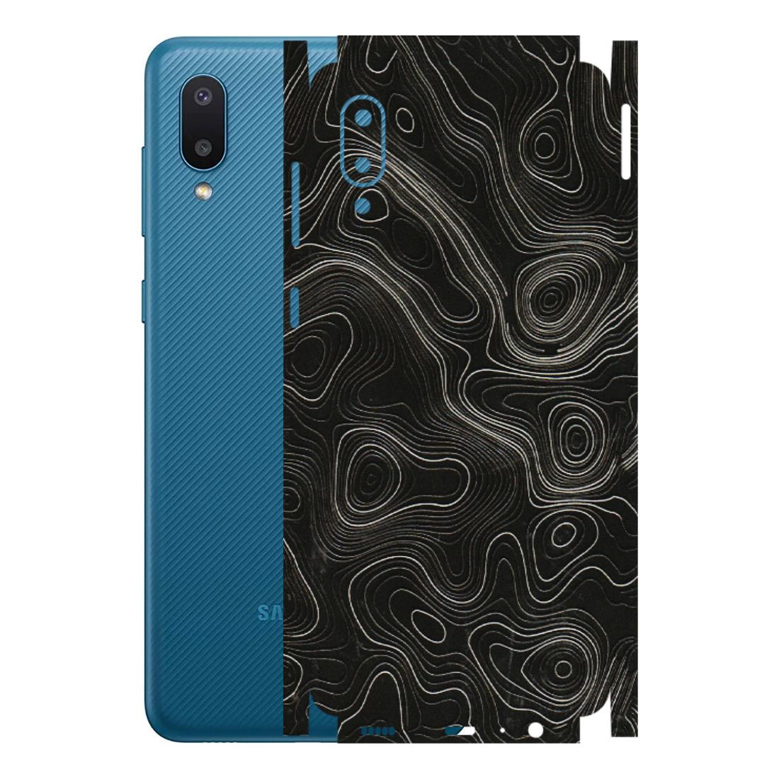 Samsung M/F/Note/Flip and C Phone Skins (All Models) - Black Swirl - 3D Embossed Finish (L-196) Samsung Galaxy M02