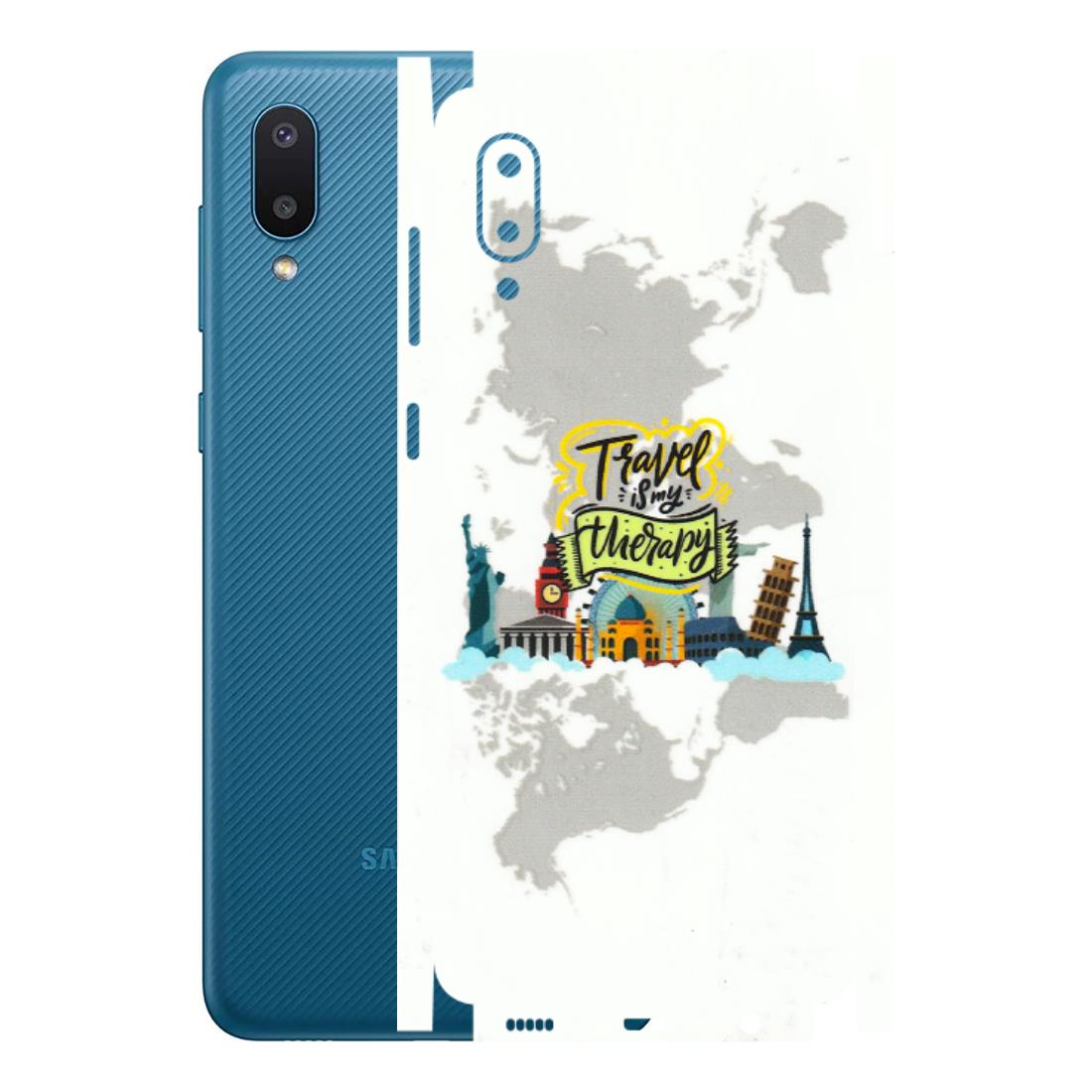 Samsung M/F/Note/Flip and C Phone Skins (All Models) - Travel Therapy - 3D Embossed Finish (L-199) Samsung Galaxy M02