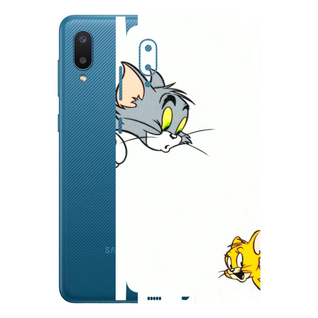 Samsung M/F/Note/Flip and C Phone Skins (All Models) - Cute Tom And Jerry - 3D Embossed Finish (L-220) Samsung Galaxy M02