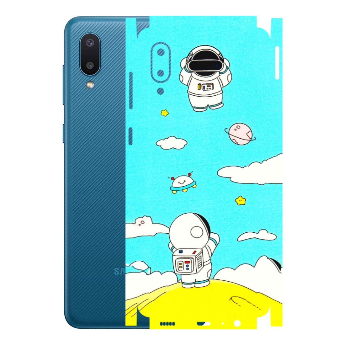 Samsung M/F/Note/Flip and C Phone Skins (All Models) - Blue Skies Astro Float - 3D Embossed Finish (L-230) Samsung Galaxy M02