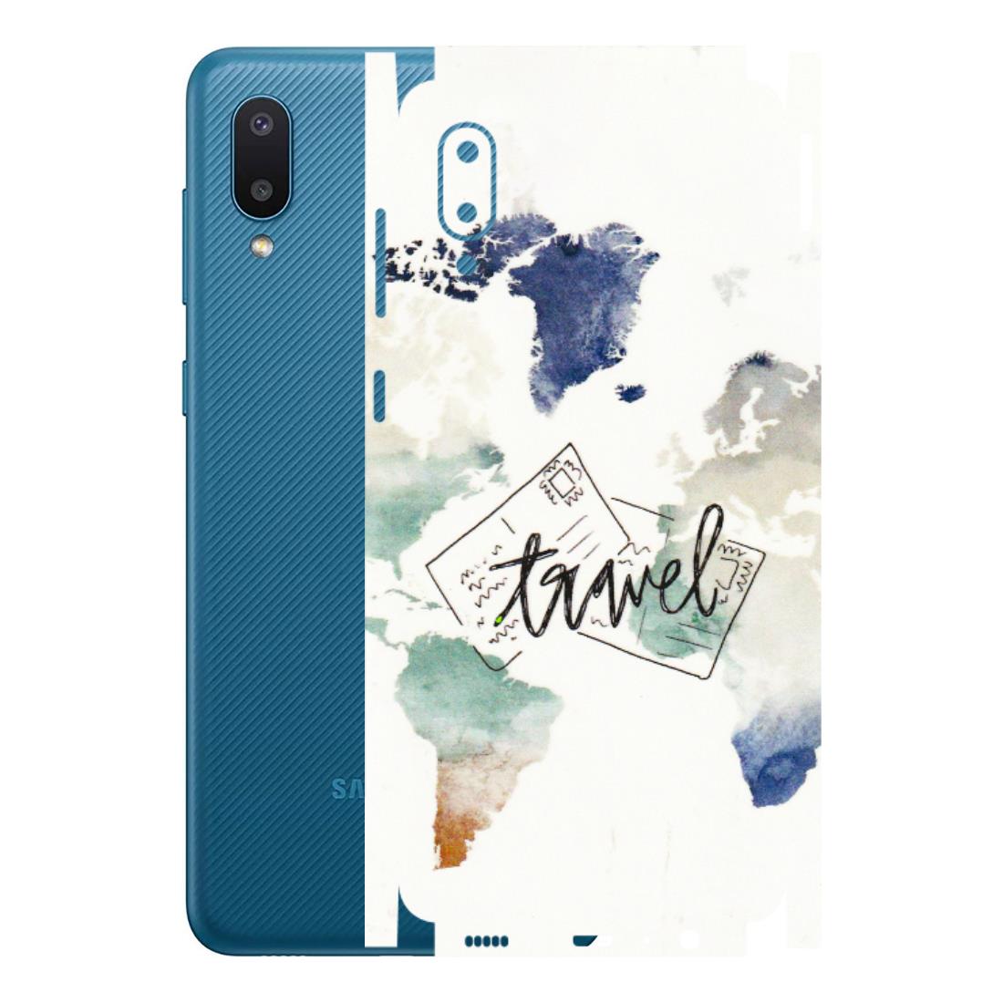 Samsung M/F/Note/Flip and C Phone Skins (All Models) - Travel The World - 3D Embossed Finish (L-232) Samsung Galaxy M02