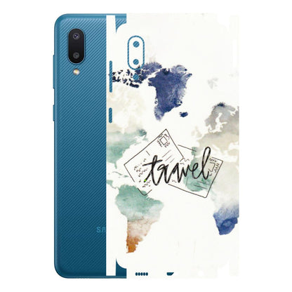 Samsung M/F/Note/Flip and C Phone Skins (All Models) - Travel The World - 3D Embossed Finish (L-232) Samsung Galaxy M02