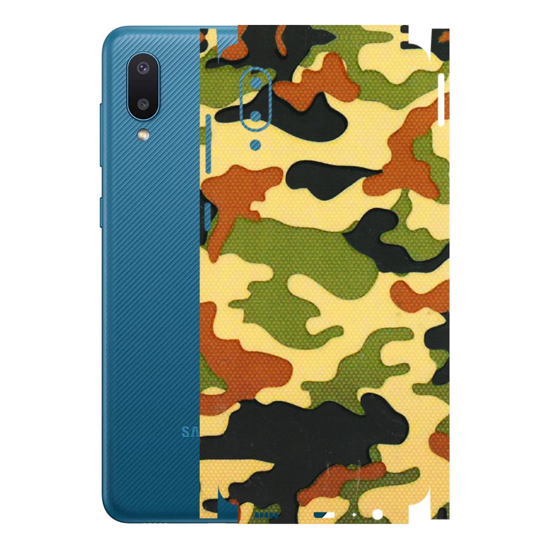 Samsung M/F/Note/Flip and C Phone Skins (All Models) - Indian Military - 3D Embossed Finish (L-234) Samsung Galaxy M02