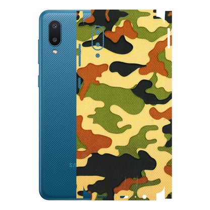Samsung M/F/Note/Flip and C Phone Skins (All Models) - Indian Military - 3D Embossed Finish (L-234) Samsung Galaxy M02