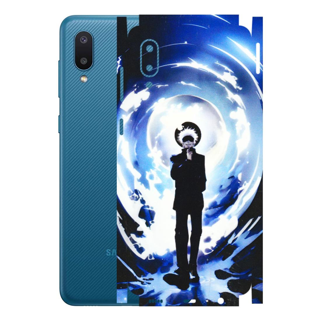 Samsung M/F/Note/Flip and C Phone Skins (All Models) - Satoru Gojo Dark Blue - 3D Embossed Finish (L-235) Samsung Galaxy M02