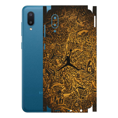 Samsung M/F/Note/Flip and C Phone Skins (All Models) - Premium Gold Basketball Player - 3D Embossed Finish (L-236) Samsung Galaxy M02