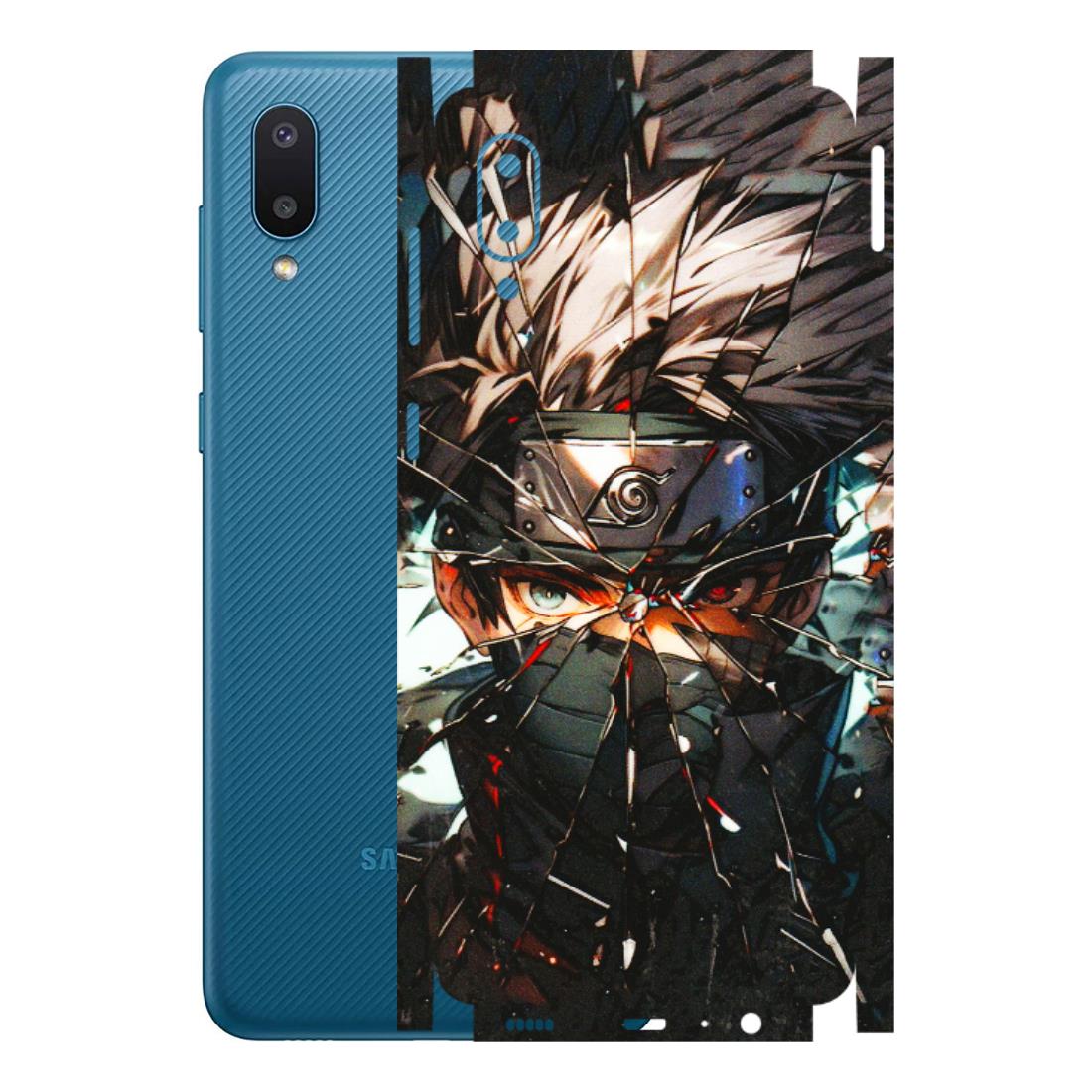 Samsung M/F/Note/Flip and C Phone Skins (All Models) - Kakashi Shattered Glass Effect - 3D Embossed Finish (L-237) Samsung Galaxy M02