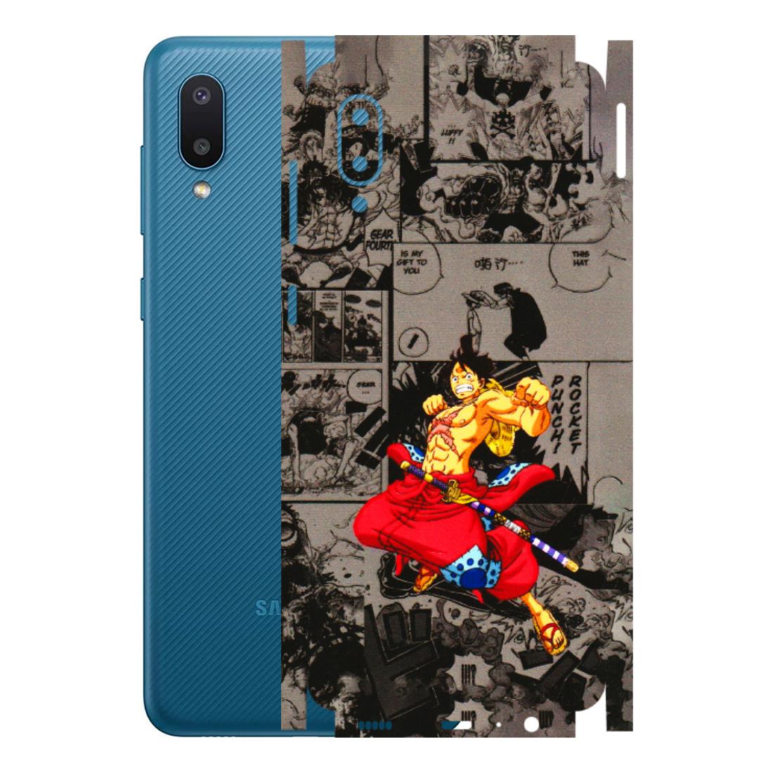 Samsung M/F/Note/Flip and C Phone Skins (All Models) - One Piece Rocket Punch Manga - 3D Embossed Finish (L-25) Samsung Galaxy M02
