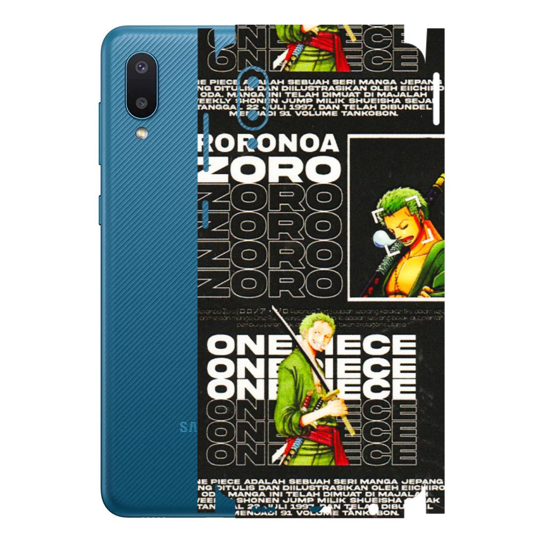 Samsung M/F/Note/Flip and C Phone Skins (All Models) - One Piece Zoro - 3D Embossed Finish (L-250) Samsung Galaxy M02