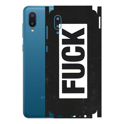 Samsung M/F/Note/Flip and C Phone Skins (All Models) - The F Word - 3D Embossed Finish (L-255) Samsung Galaxy M02