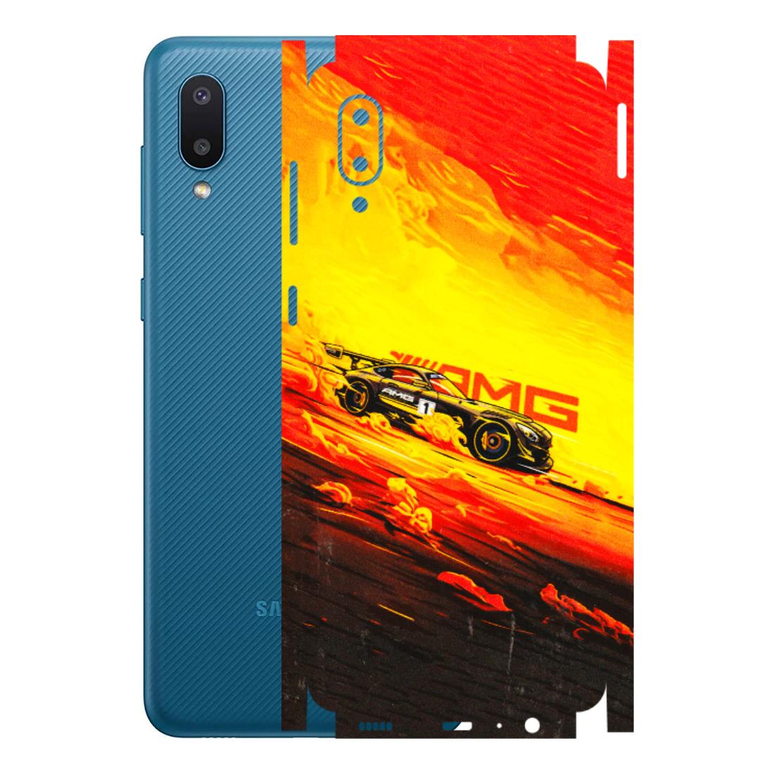 Samsung M/F/Note/Flip and C Phone Skins (All Models) - AMG Car Speed Cover - 3D Embossed Finish (L-256) Samsung Galaxy M02