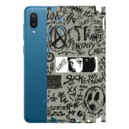 Samsung M/F/Note/Flip and C Phone Skins (All Models) - Never Have Love Anime - 3D Embossed Finish (L-260) Samsung Galaxy M02