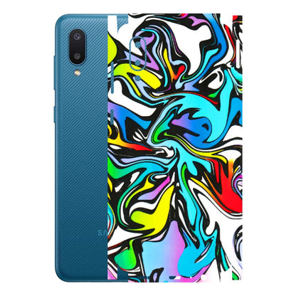 Samsung M/F/Note/Flip and C Phone Skins (All Models) - Abstract Colour Paints - 3D Embossed Finish (L-271) Samsung Galaxy M02