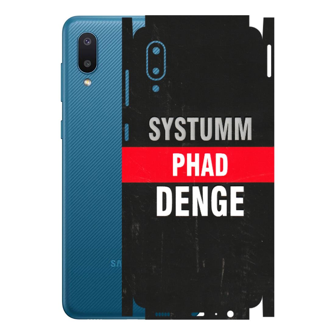 Samsung M/F/Note/Flip and C Phone Skins (All Models) - Systumm Phad Denge - 3D Embossed Finish (L-278) Samsung Galaxy M02