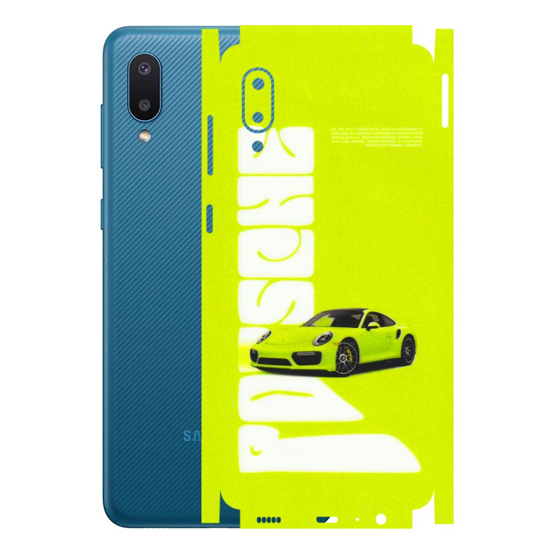 Samsung M/F/Note/Flip and C Phone Skins (All Models) - Lime Green Porche - 3D Embossed Finish (L-30) Samsung Galaxy M02
