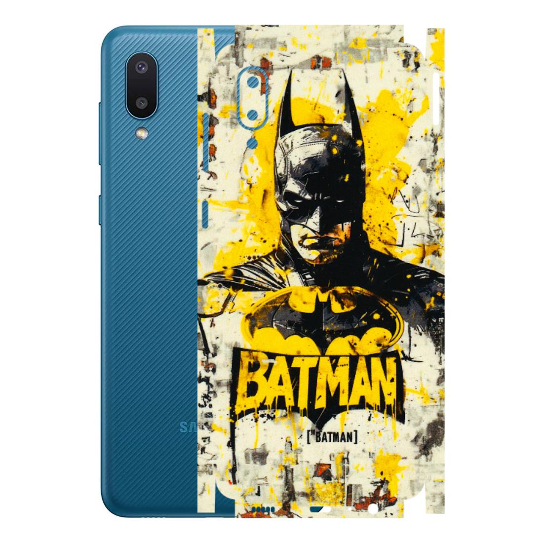 Samsung M/F/Note/Flip and C Phone Skins (All Models) - Batman Yellow BT - 3D Embossed Finish (L-304) Samsung Galaxy M02