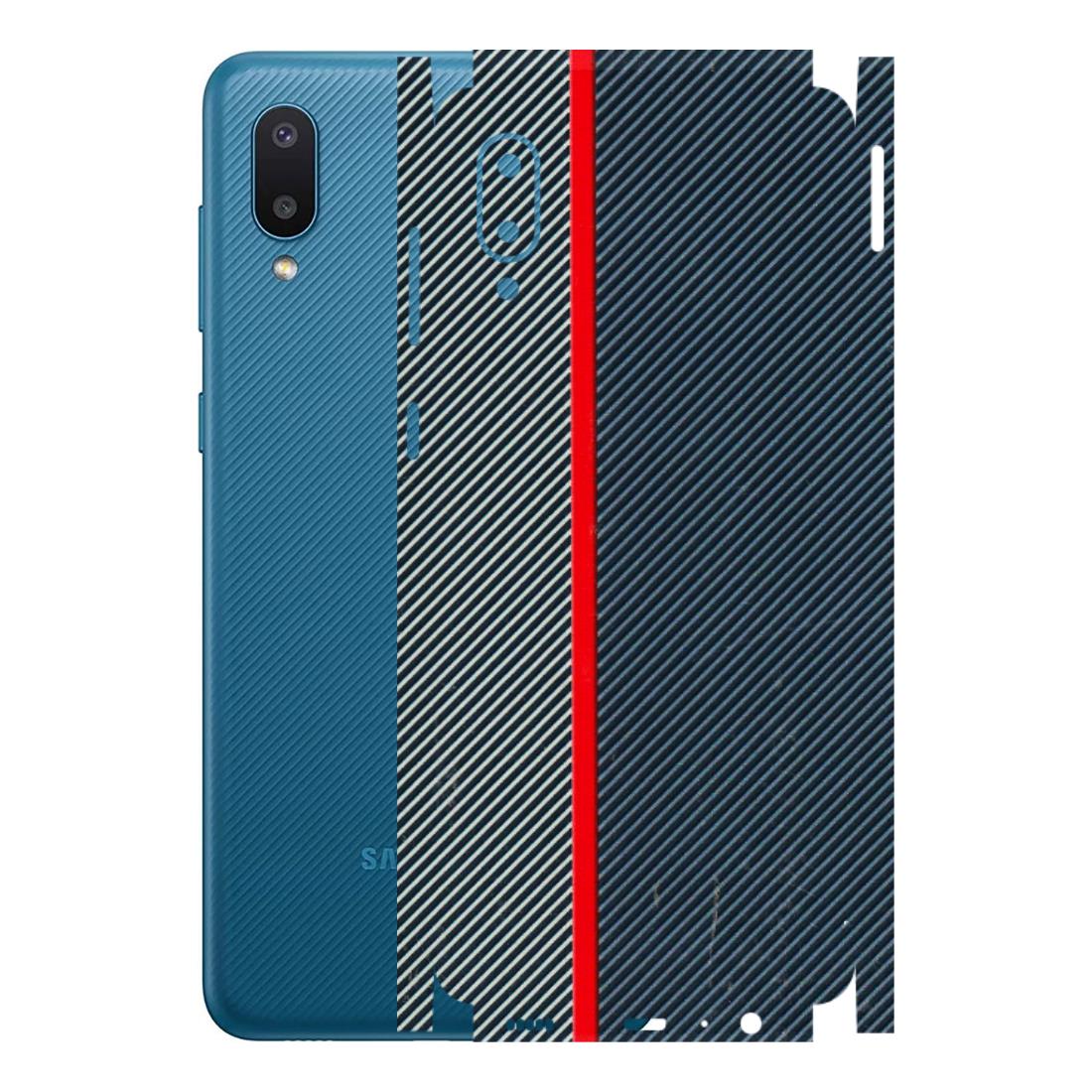 Samsung M/F/Note/Flip and C Phone Skins (All Models) - Blue Sober Lines - 3D Embossed Finish (L-305) Samsung Galaxy M02