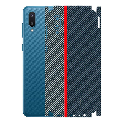 Samsung M/F/Note/Flip and C Phone Skins (All Models) - Blue Sober Lines - 3D Embossed Finish (L-305) Samsung Galaxy M02