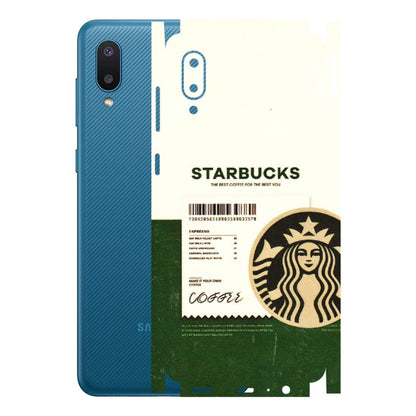 Samsung M/F/Note/Flip and C Phone Skins (All Models) - Starbucks Barcode - 3D Embossed Finish (L-308) Samsung Galaxy M02