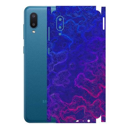 Samsung M/F/Note/Flip and C Phone Skins (All Models) - Purple Ripples Swirl - 3D Embossed Finish (L-314) Samsung Galaxy M02