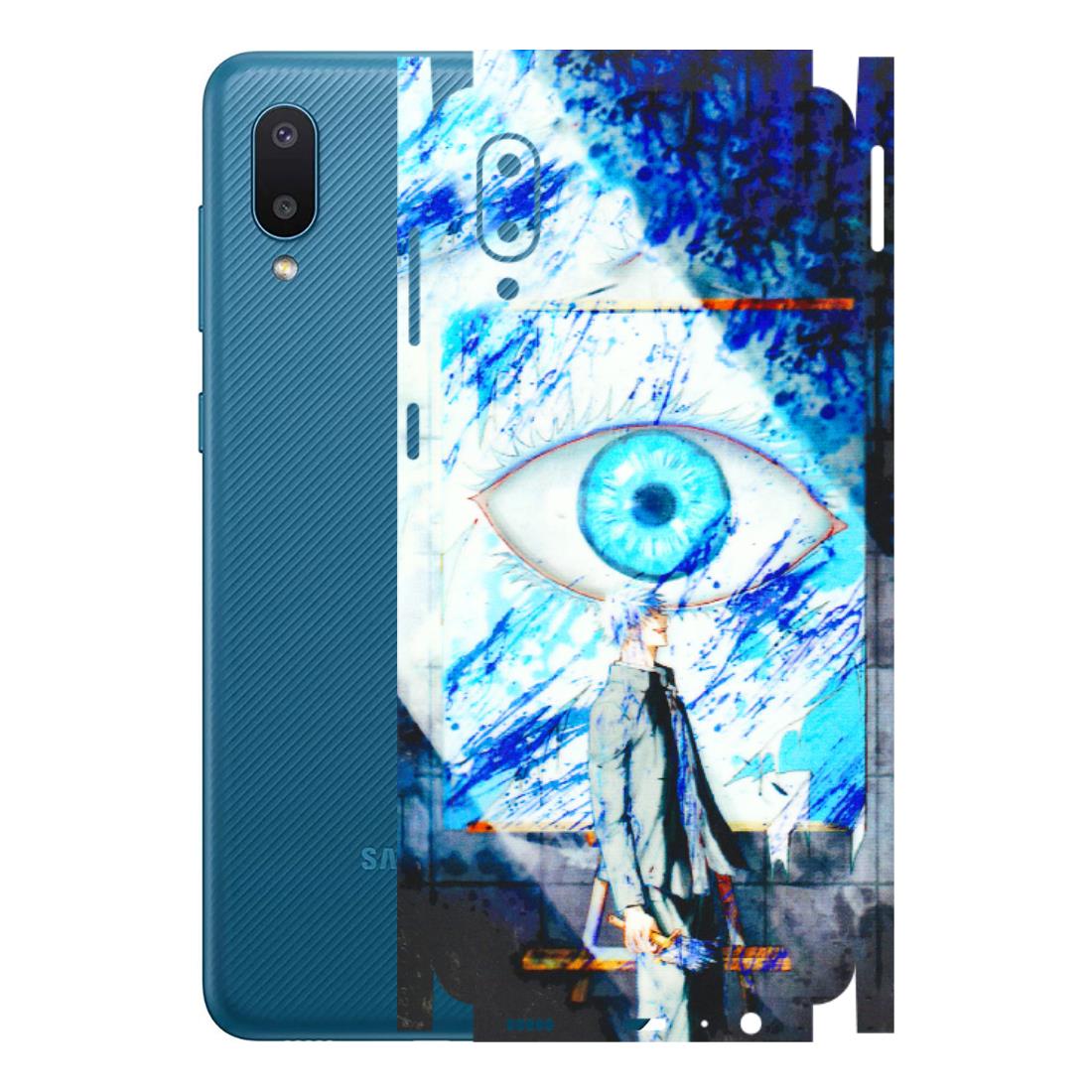 Samsung M/F/Note/Flip and C Phone Skins (All Models) - Anime Sea Blue Eye - 3D Embossed Finish (L-318) Samsung Galaxy M02