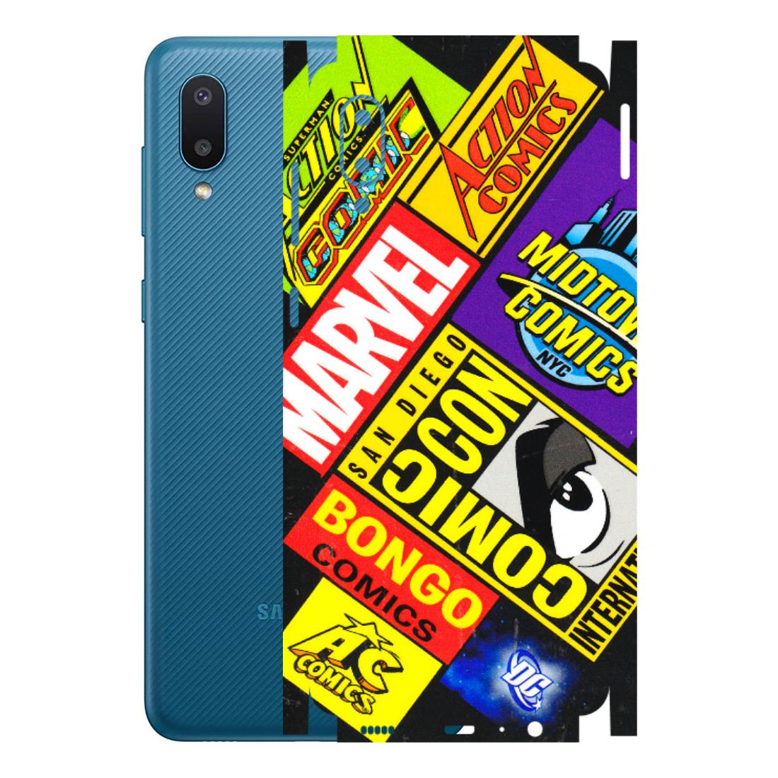 Samsung M/F/Note/Flip and C Phone Skins (All Models) - Bongo Comic Con - 3D Embossed Finish (L-325) Samsung Galaxy M02