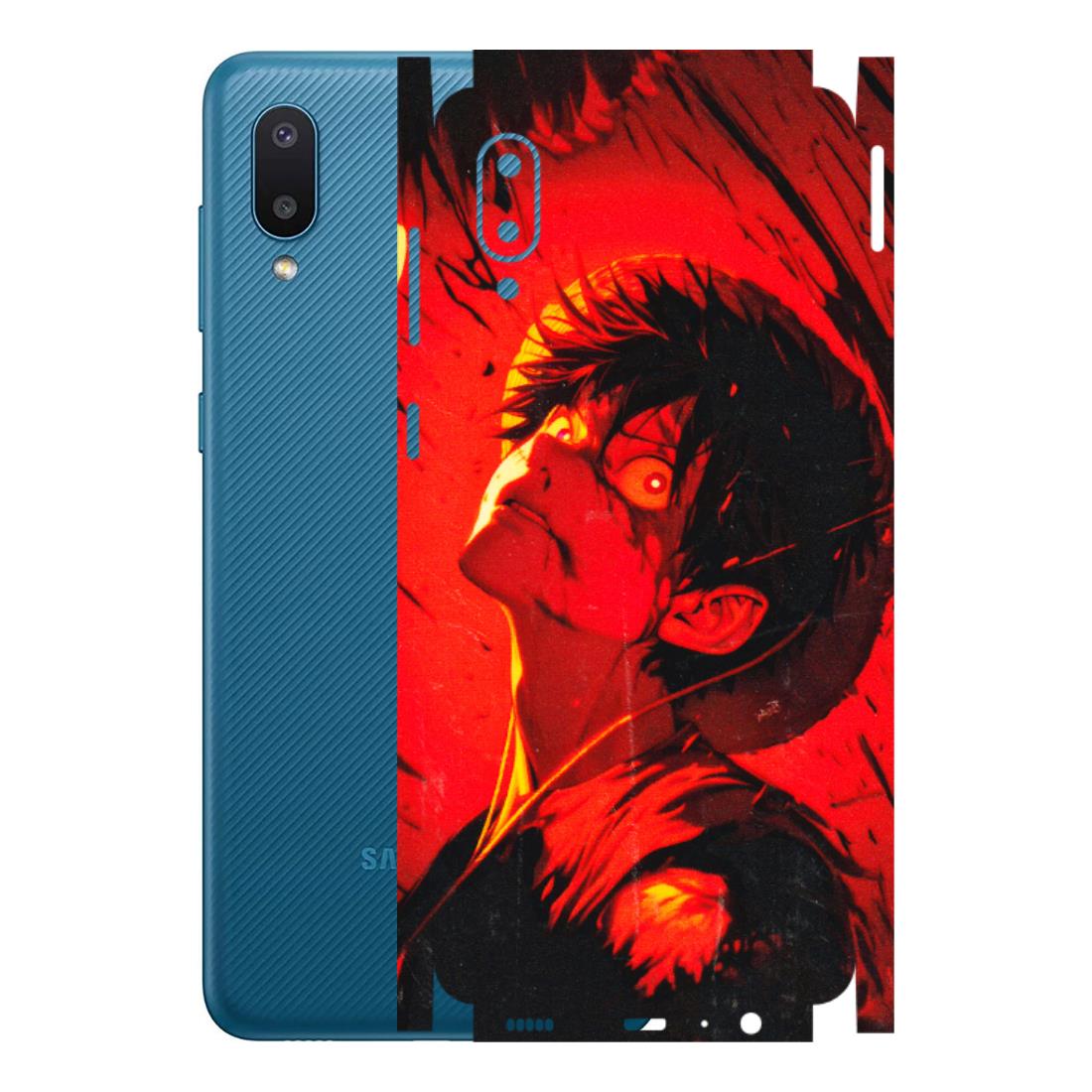 Samsung M/F/Note/Flip and C Phone Skins (All Models) - D.Luffy Power Up One Piece Anime - 3D Embossed Finish (L-326) Samsung Galaxy M02