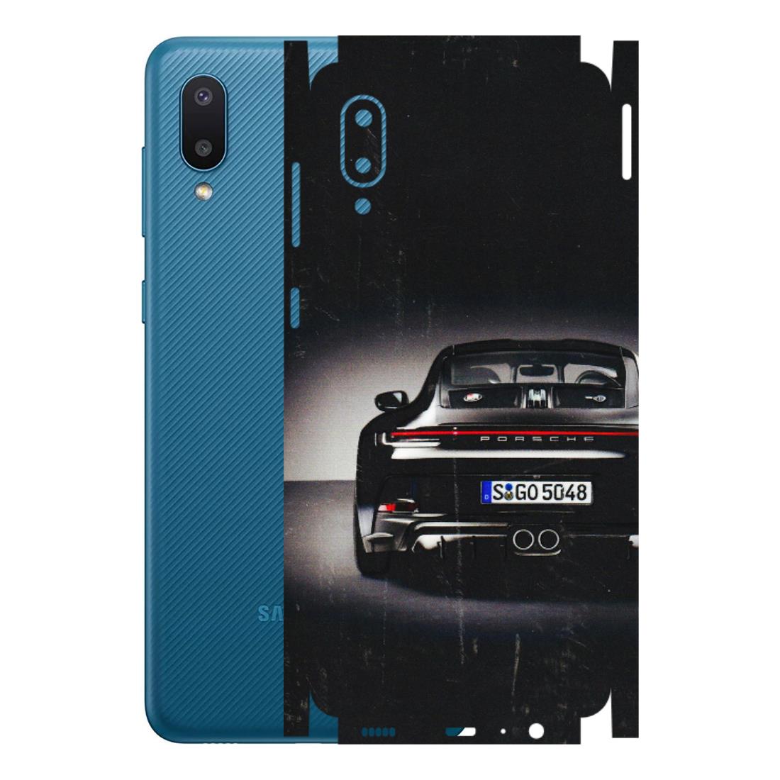 Samsung M/F/Note/Flip and C Phone Skins (All Models) - New Black Porsche GT3 - 3D Embossed Finish (L-327) Samsung Galaxy M02
